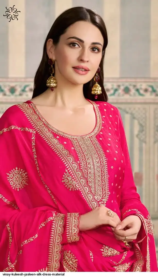 VINAY KULEESH JASLEEN SILK DRESS MATERIAL
