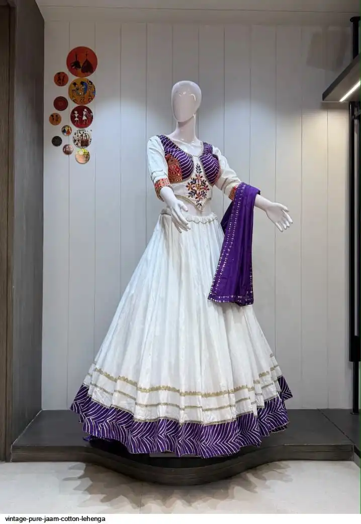 VINTAGE PURE JAAM COTTON LEHENGA 1