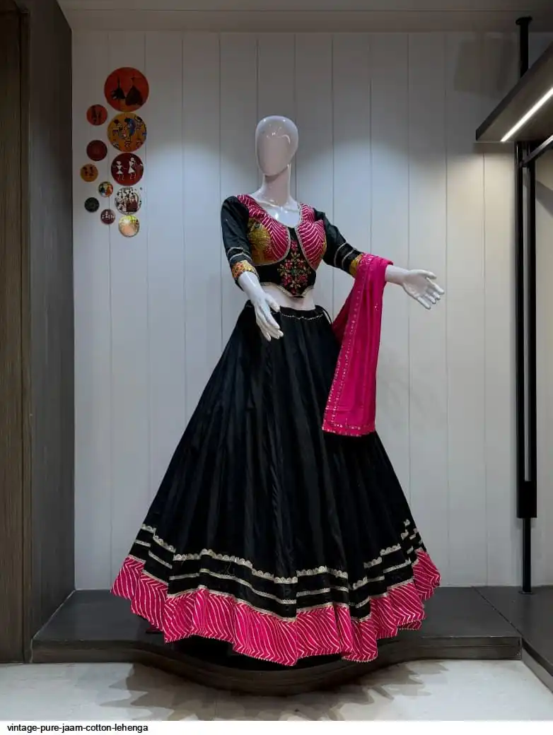 VINTAGE PURE JAAM COTTON LEHENGA 6