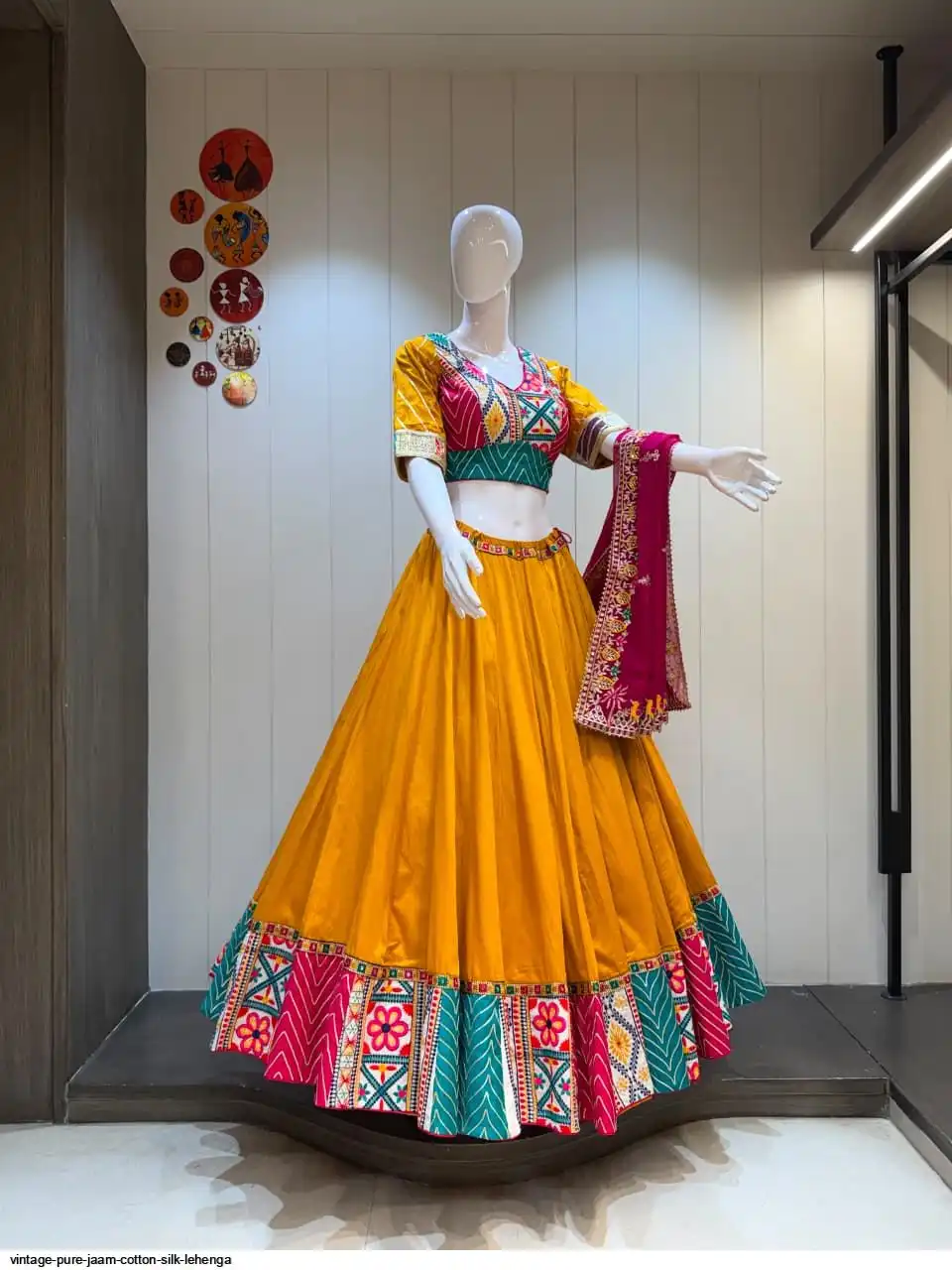 VINTAGE PURE JAAM COTTON SILK LEHENGA 1