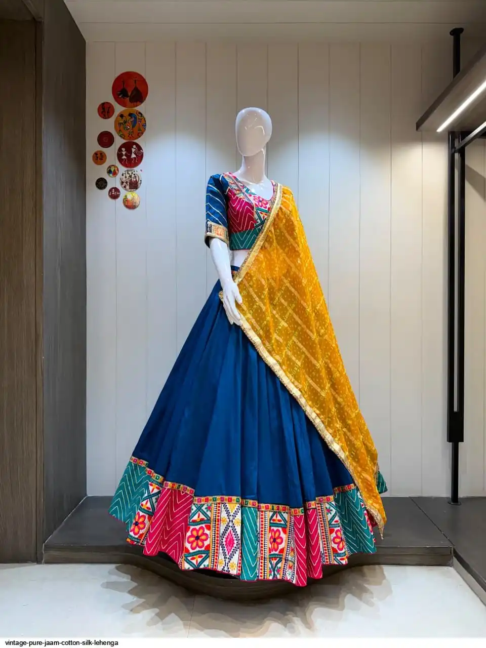 VINTAGE PURE JAAM COTTON SILK LEHENGA 4