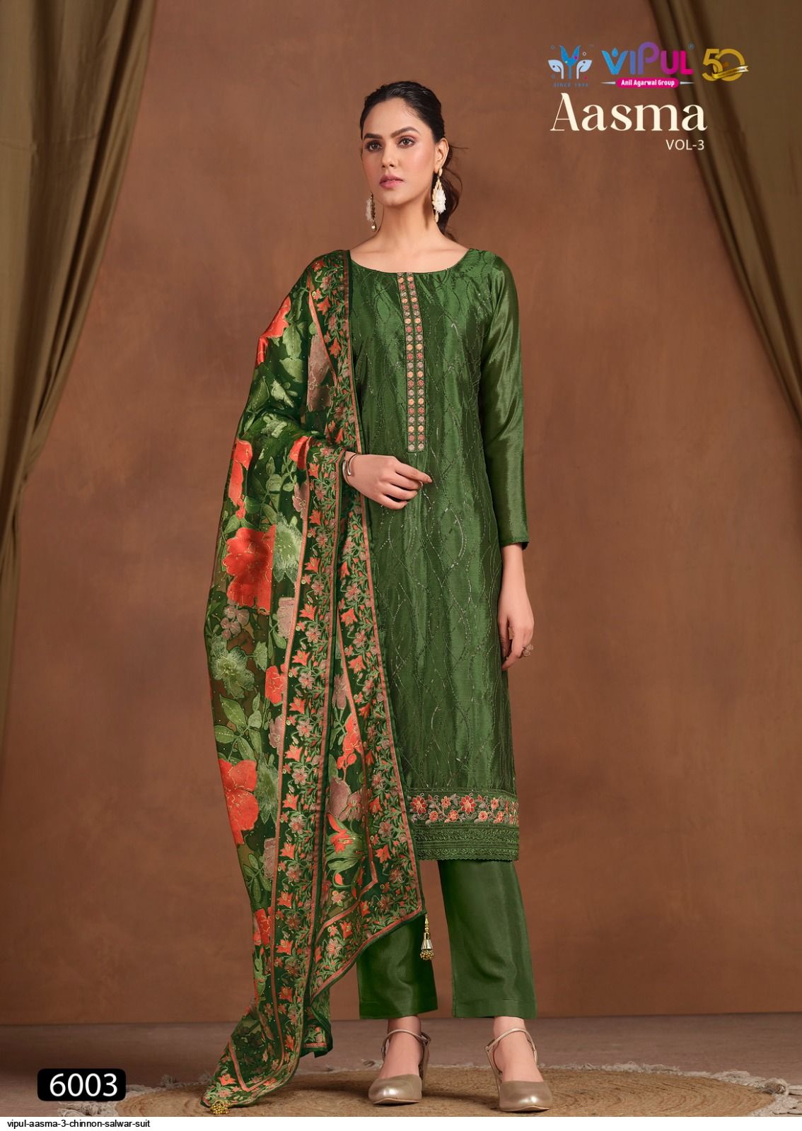 Aasma Rani VIPUL AASMA 3 CHINNON SALWAR SUIT