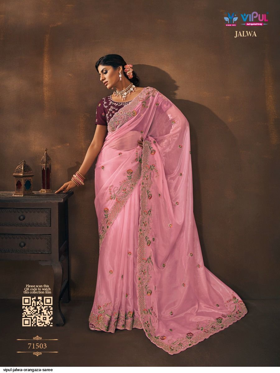 VIPUL FASHION WHOLESALER IN SURAT JULIET CHIFFON 41212 DESIGN SAREE -  textiledeal.in