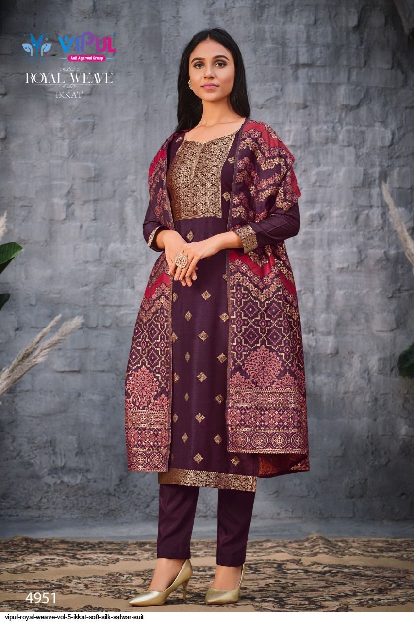 Ikkat silk 2025 salwar suits