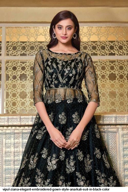 princess polly baby blue dress Black & Multi Color Anarkali - Buy Trending Black & Multi Color Color  Anarkali at Best Price main image 1