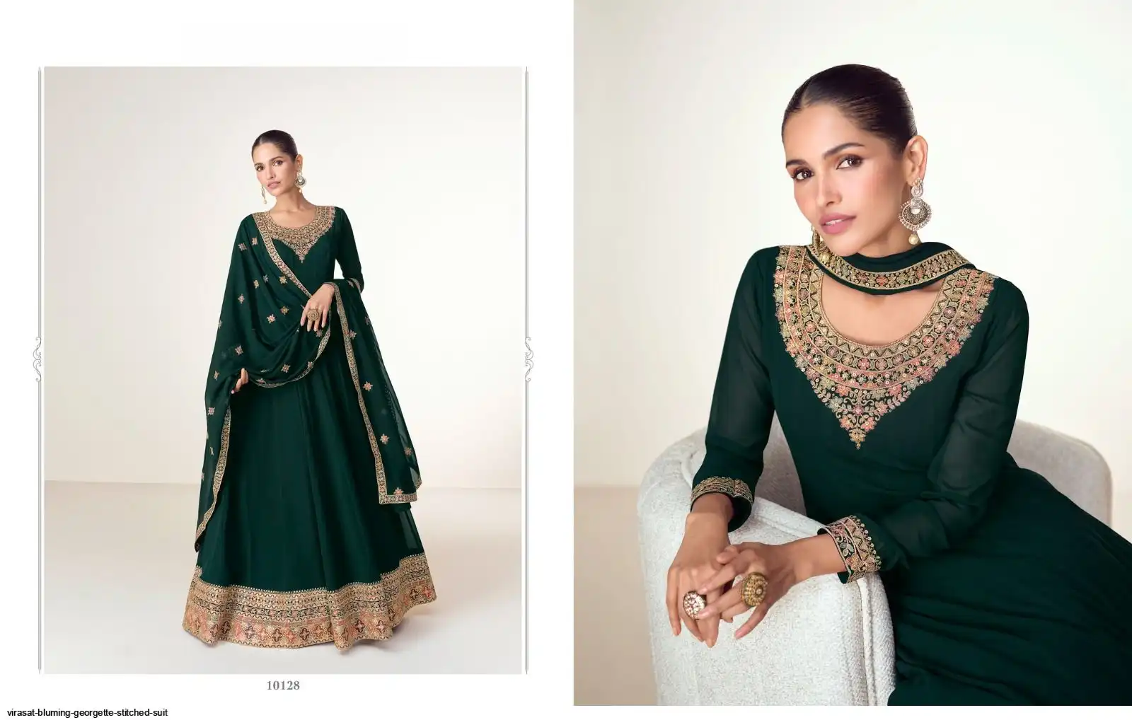 VIRASAT BLUMING GEORGETTE STITCHED SUIT 2