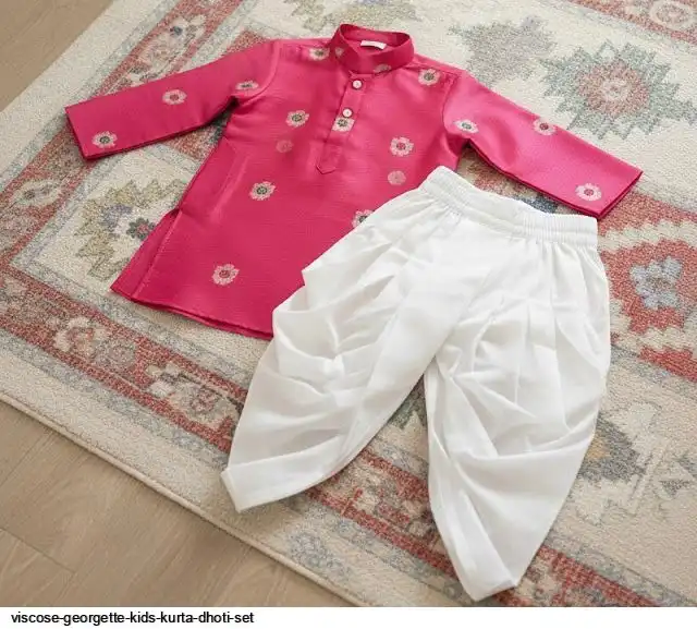 VISCOSE GEORGETTE KIDS KURTA DHOTI SET B