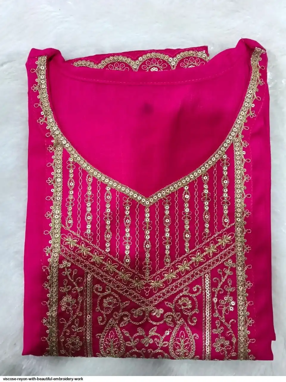 VISCOSE REYON WITH BEAUTIFUL EMBROIDERY WORK 1