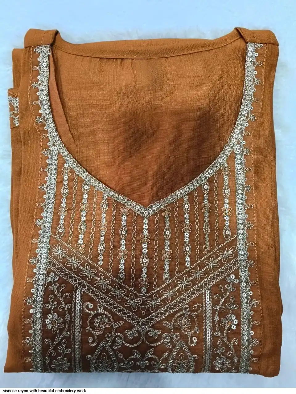 VISCOSE REYON WITH BEAUTIFUL EMBROIDERY WORK 5