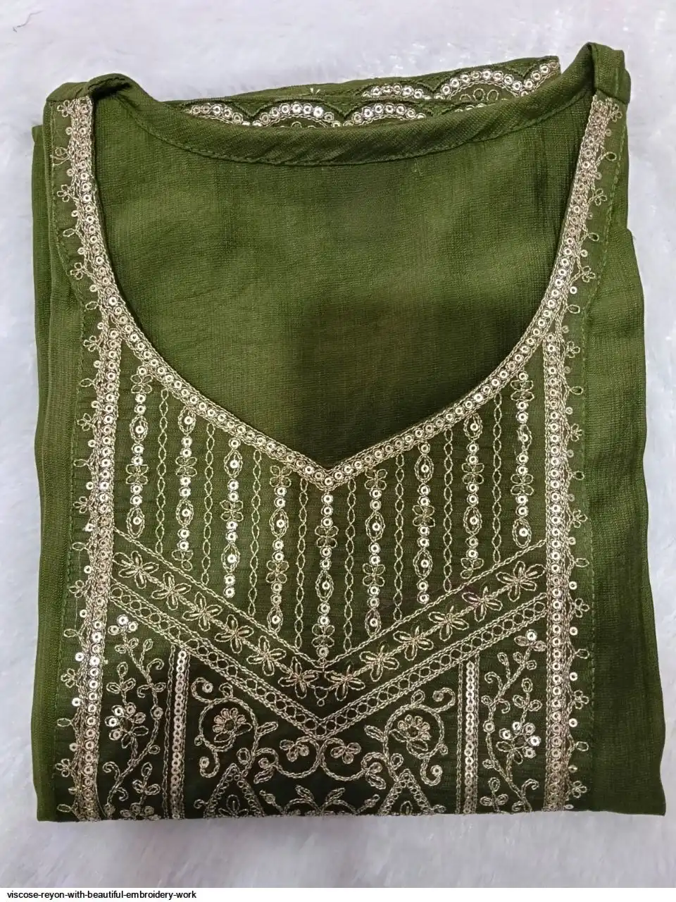 VISCOSE REYON WITH BEAUTIFUL EMBROIDERY WORK 10