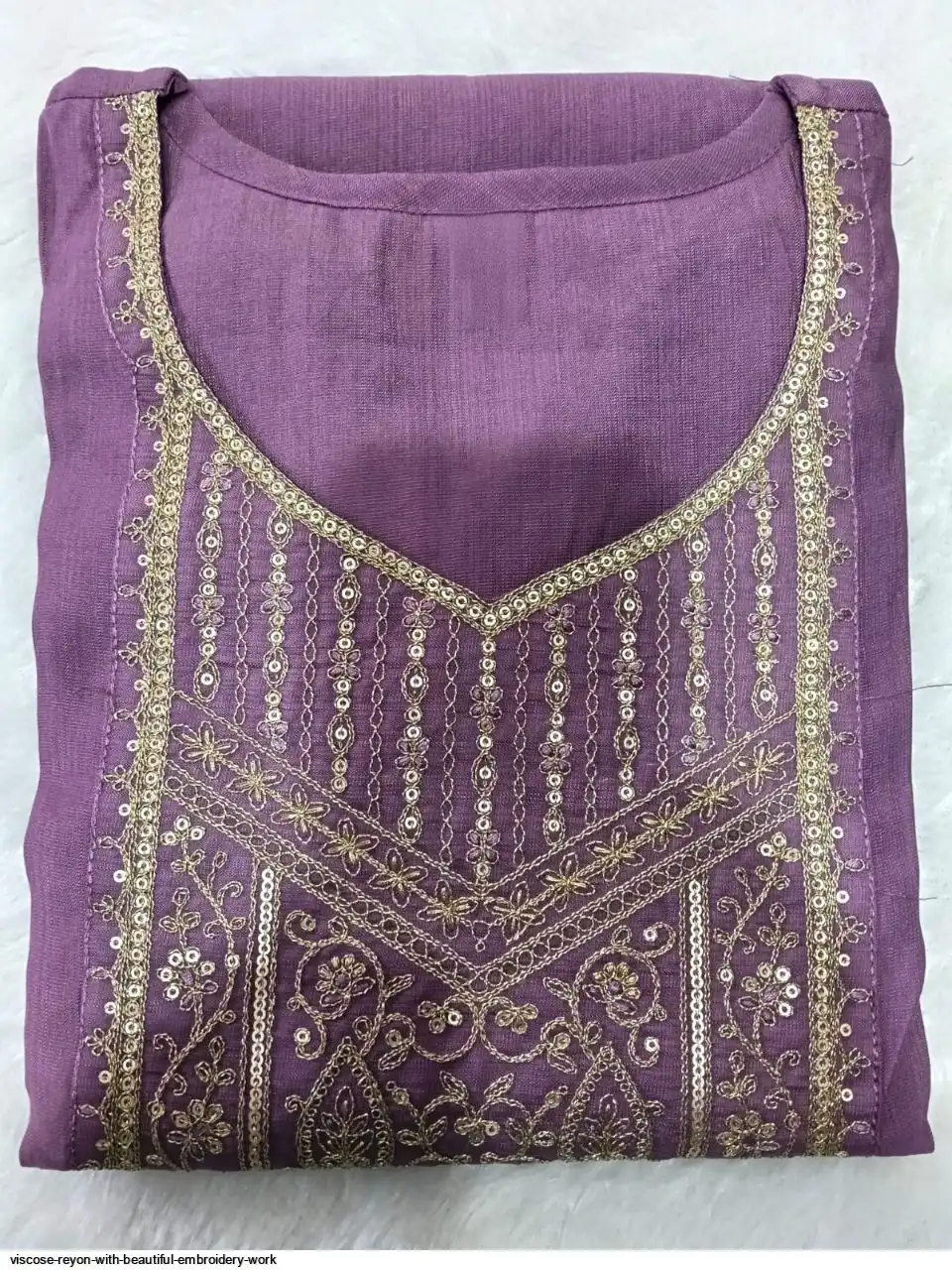 VISCOSE REYON WITH BEAUTIFUL EMBROIDERY WORK 9