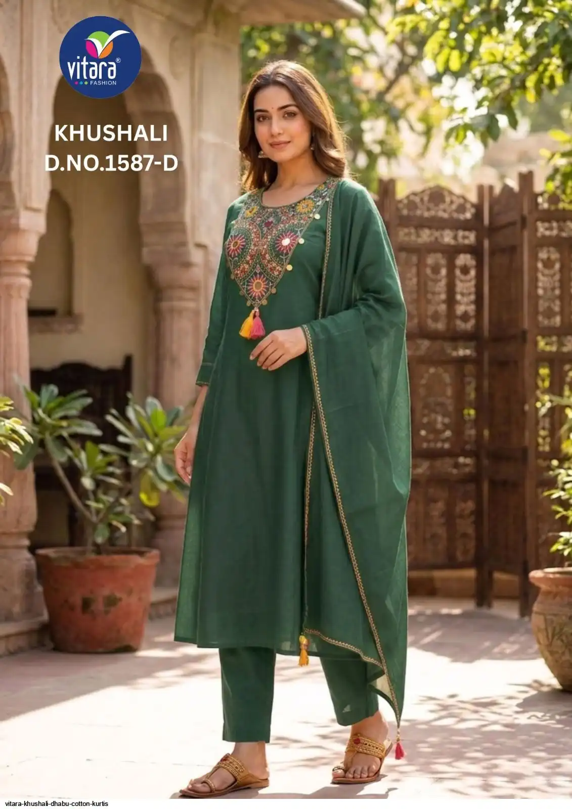 VITARA KHUSHALI DHABU COTTON KURTIS B
