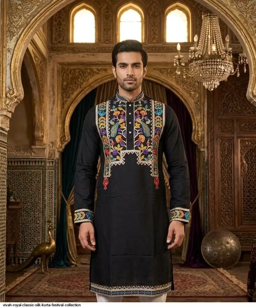 VIVAH ROYAL CLASSIC SILK KURTA FESTIVAL COLLECTION C