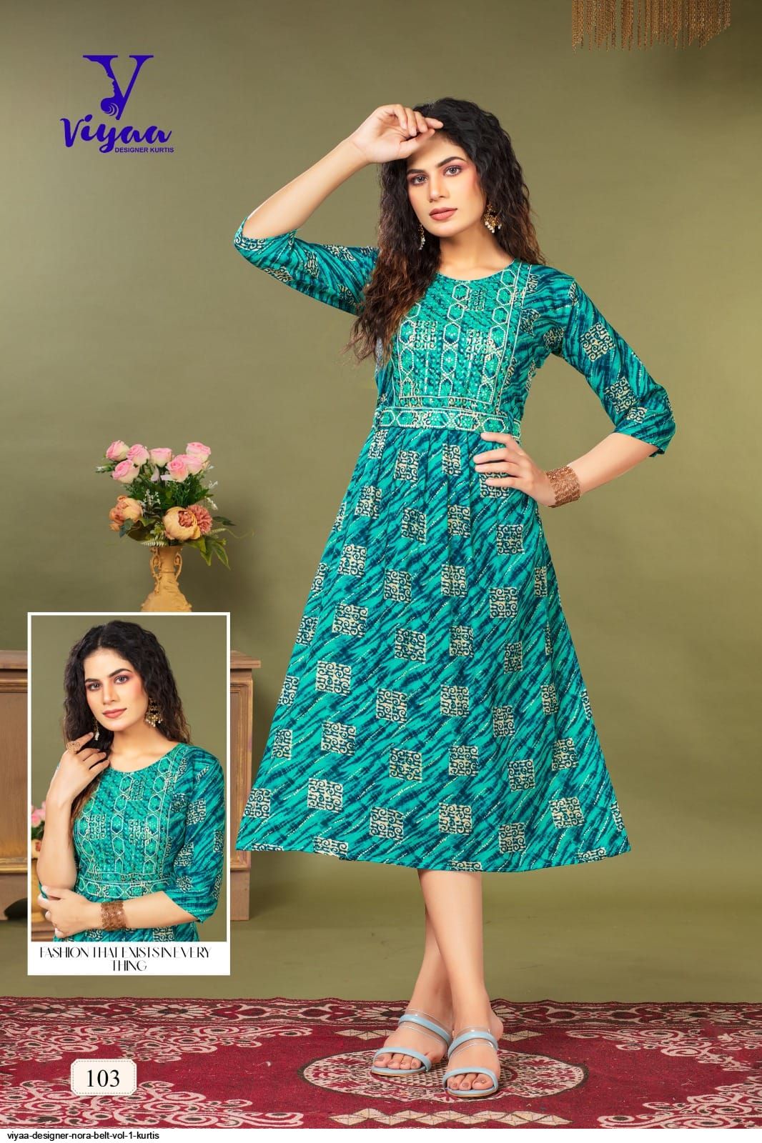 BELT VOL-8 BY MITTOO 1106 TO 1111 SERIES RAYON PRINTED KURTIS