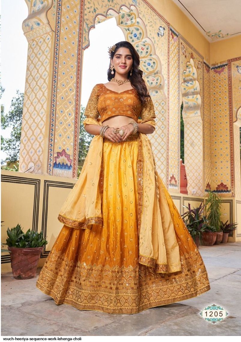 Embellished Mukaish Work Georgette Silk Heavy Designer Lehenga Cholis  Collection Catalog