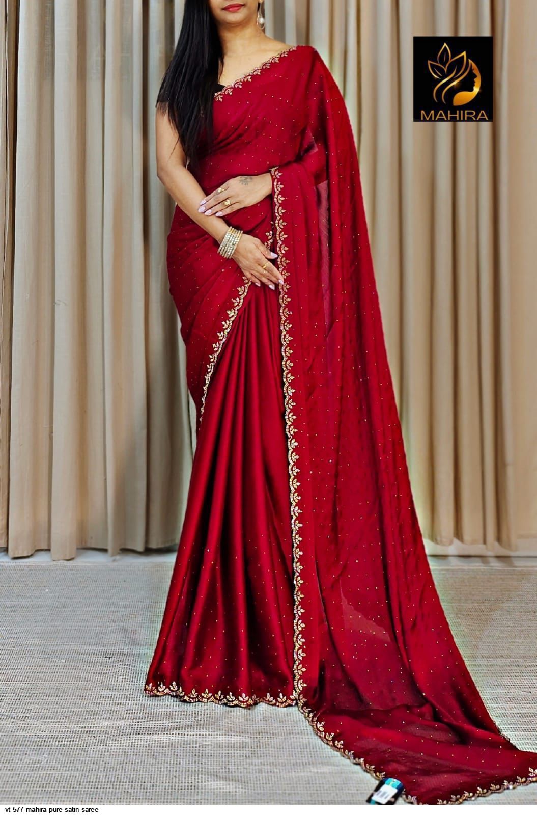 VT 577 MAHIRA PURE SATIN SAREE B