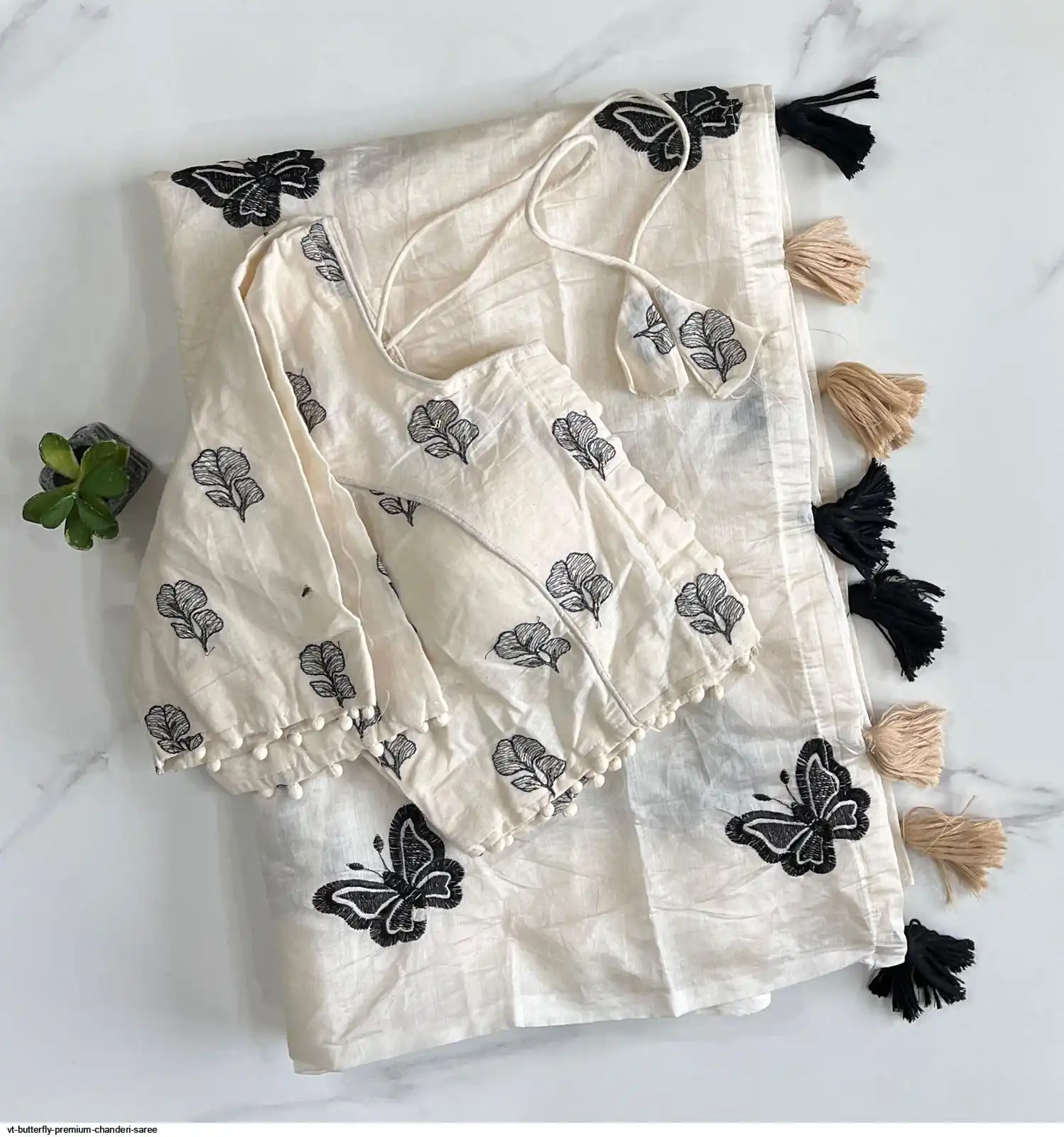 VT BUTTERFLY PREMIUM CHANDERI SAREE A