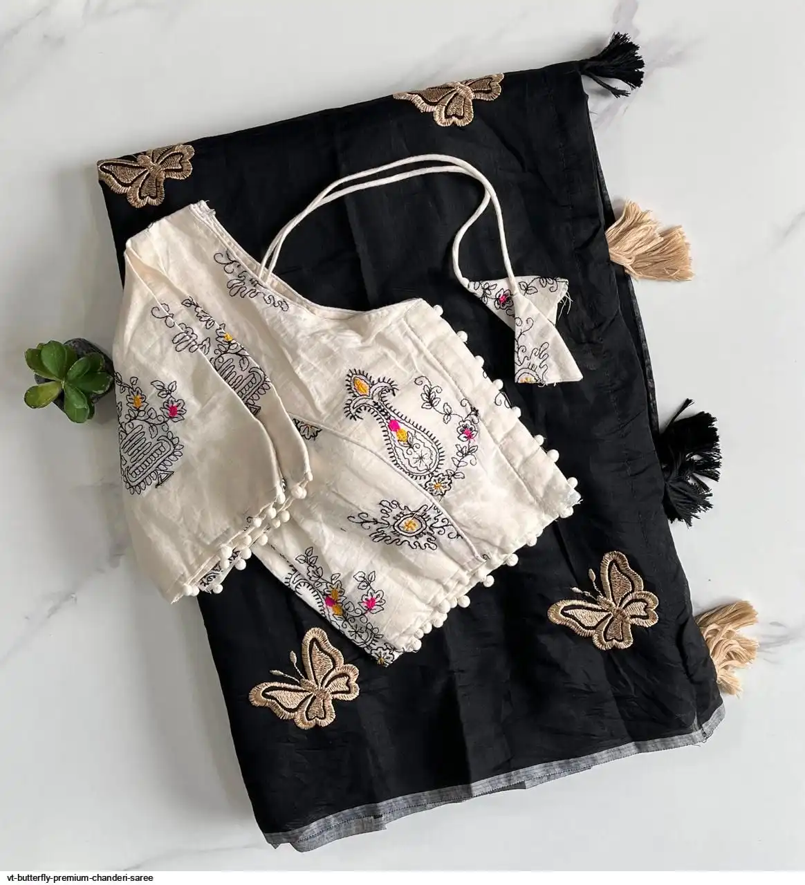 VT BUTTERFLY PREMIUM CHANDERI SAREE H