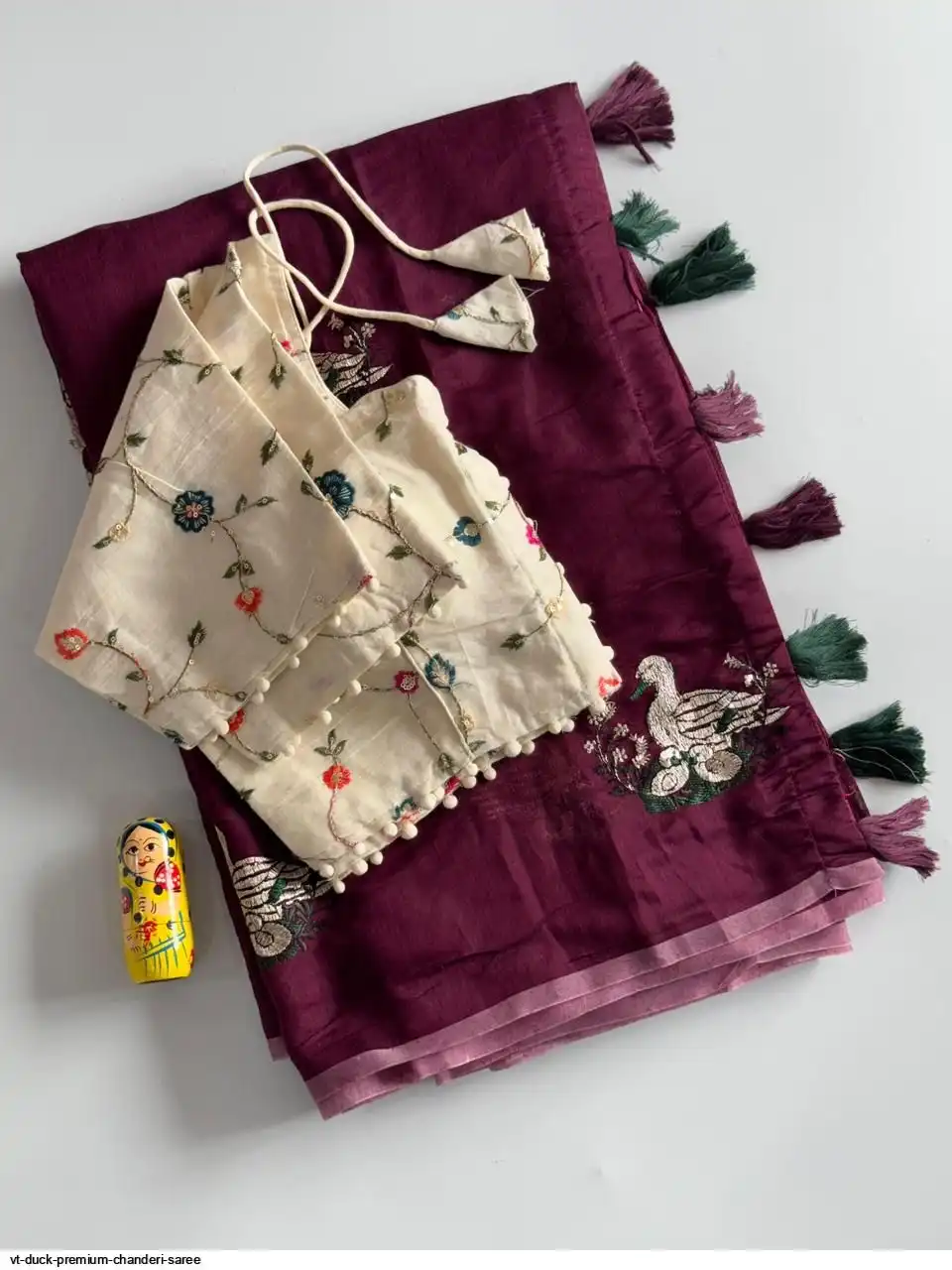 VT DUCK PREMIUM CHANDERI SAREE E