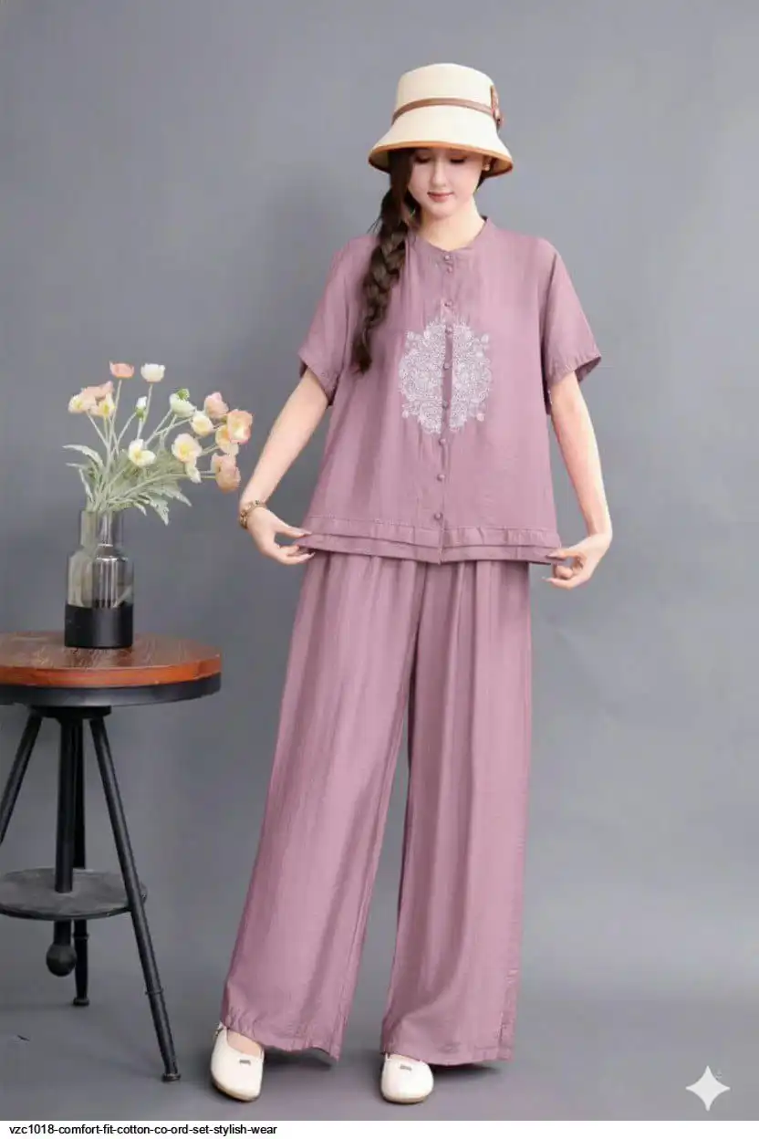 VZC1018 COMFORT FIT COTTON CO ORD SET STYLISH WEAR B