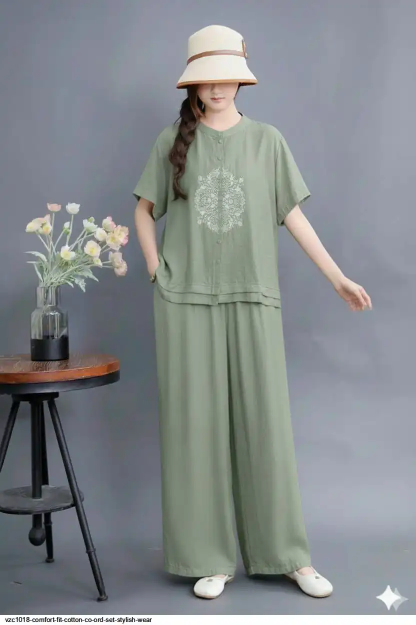 VZC1018 COMFORT FIT COTTON CO ORD SET STYLISH WEAR A