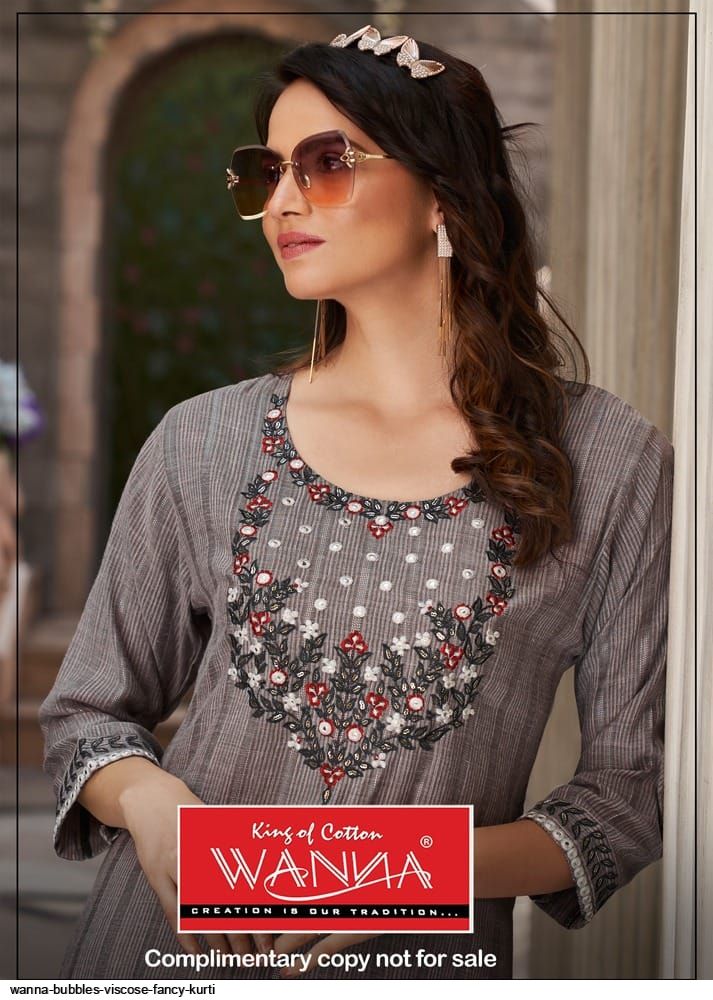 WANNA BUBBLES VISCOSE FANCY KURTI