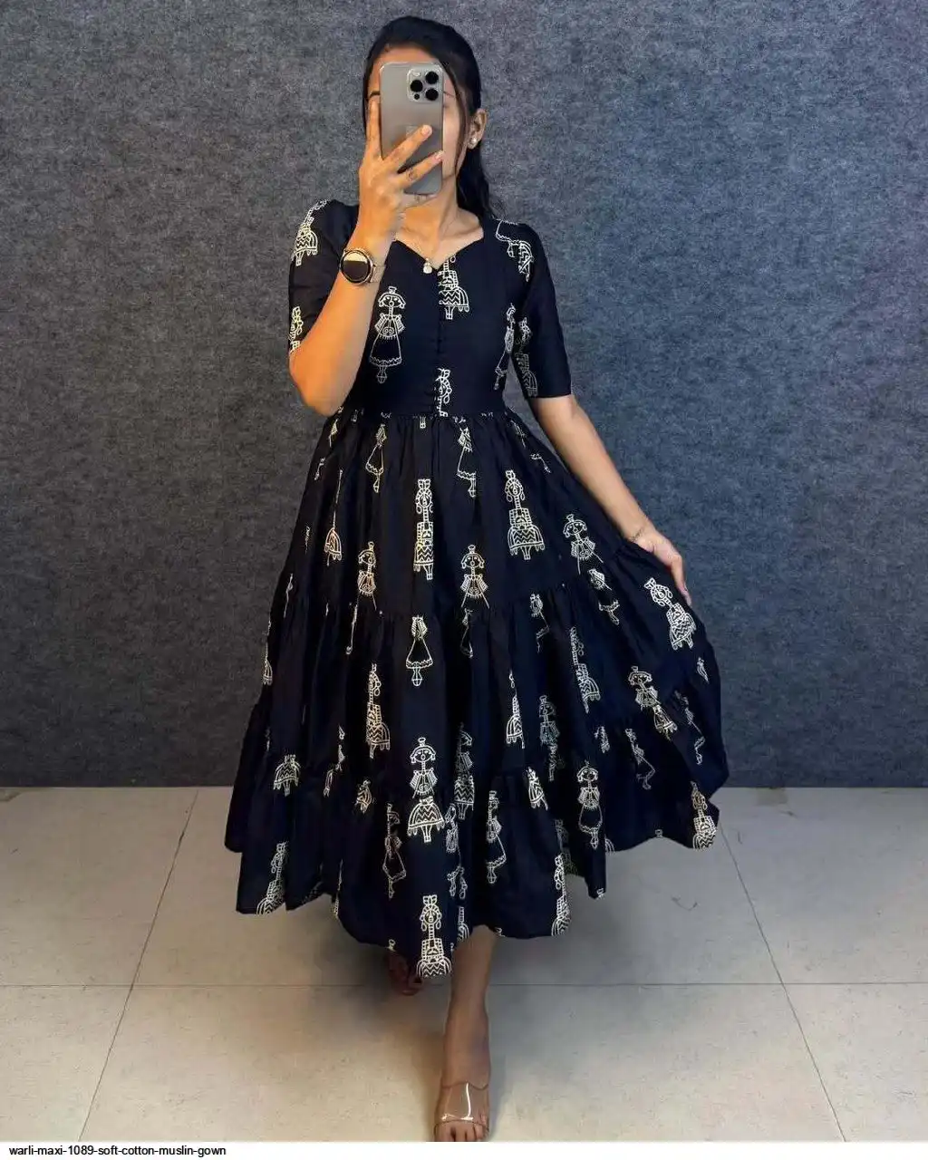 WARLI MAXI 1089 SOFT COTTON MUSLIN GOWN 3