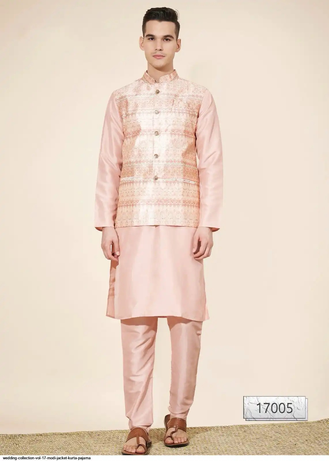 WEDDING COLLECTION VOL 17 MODI JACKET KURTA PAJAMA 6