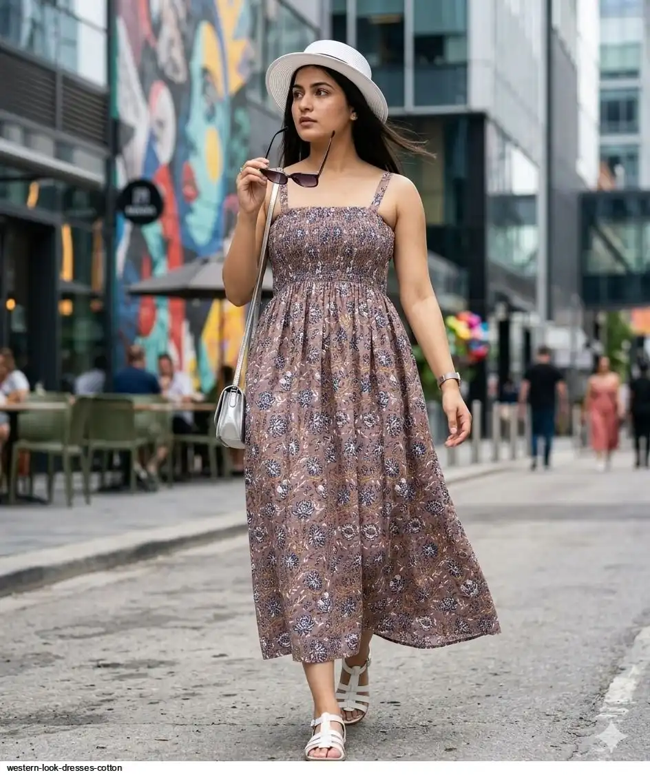 WESTERN LOOK DRESSES COTTON B