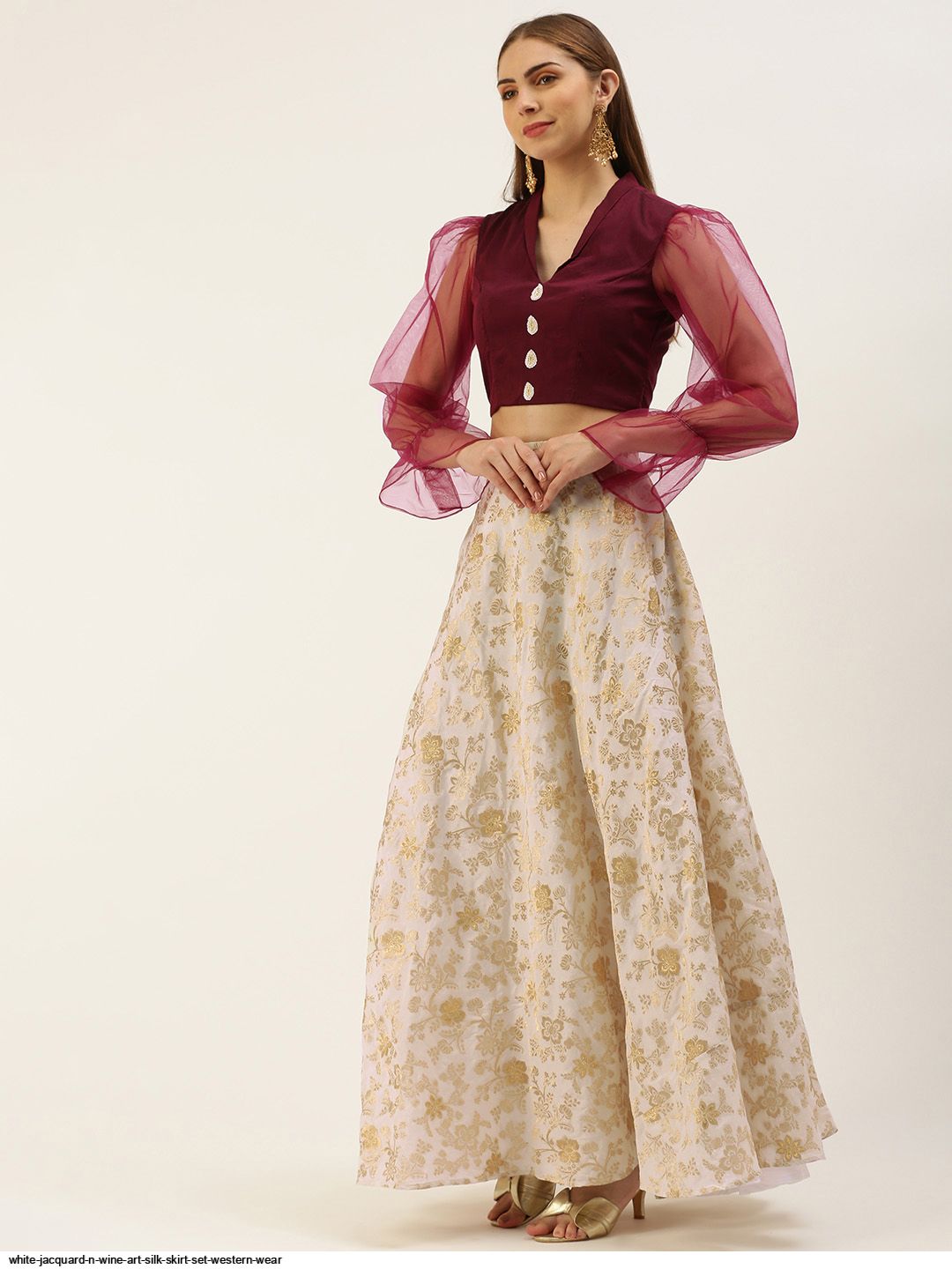 ★新品タグ付き★ Jacquard skirt white34 17日までSALE☆新品タグ付き☆ Jacquard skirt white34