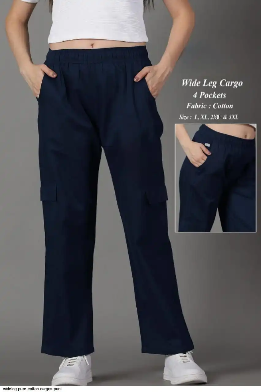 WIDELEG PURE COTTON CARGOS PANT A