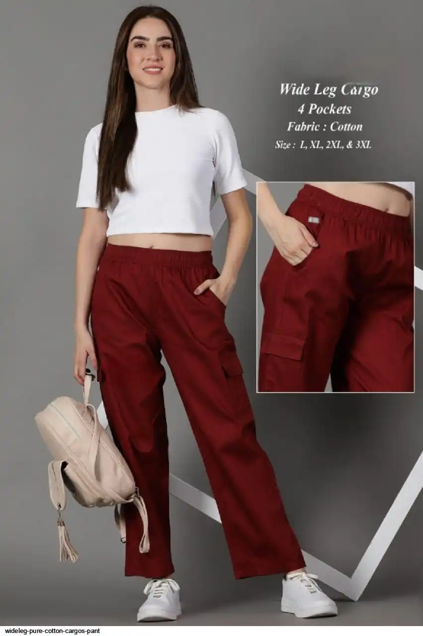 WIDELEG PURE COTTON CARGOS PANT G