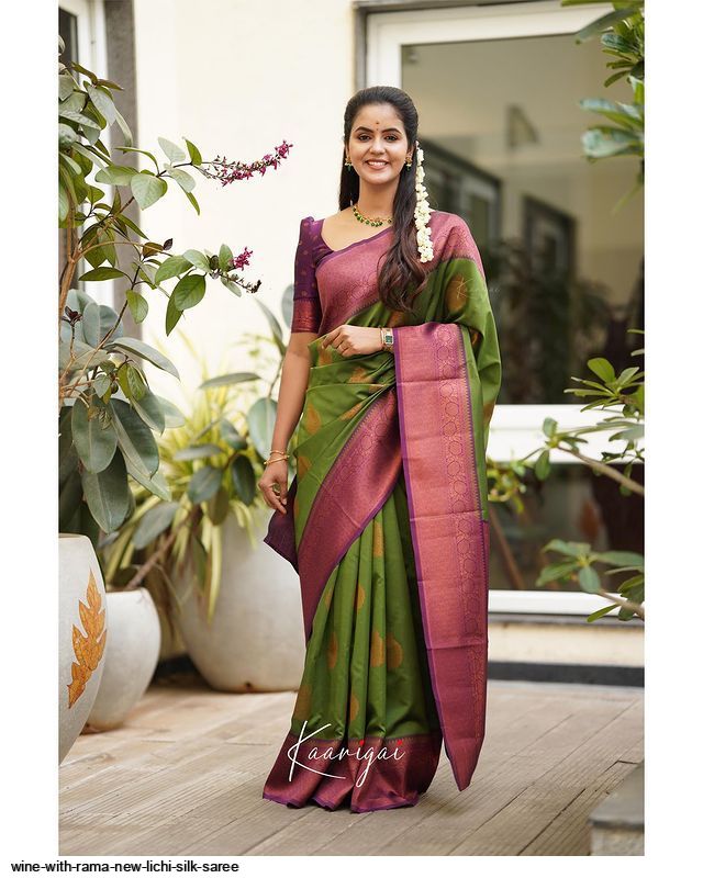 WINE WITH RAMA NEW LICHI SILK SAREE