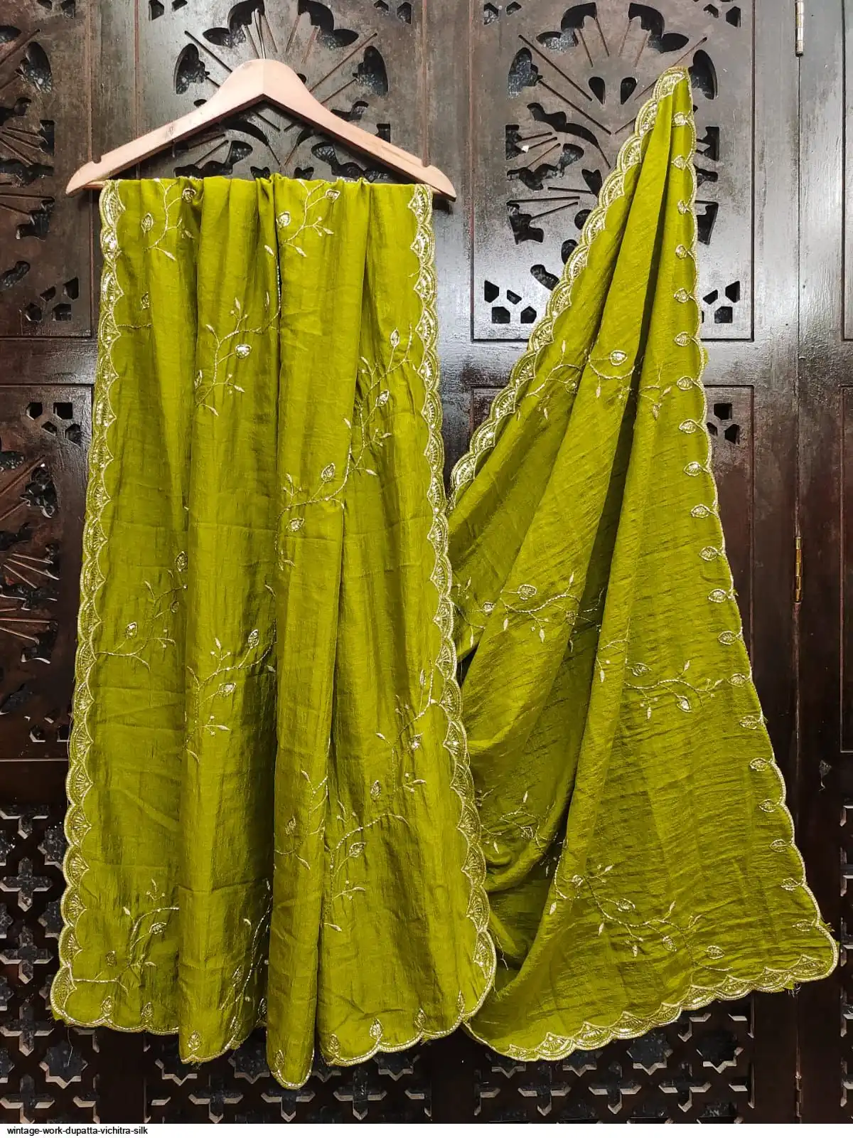 WINTAGE WORK DUPATTA VICHITRA SILK 3