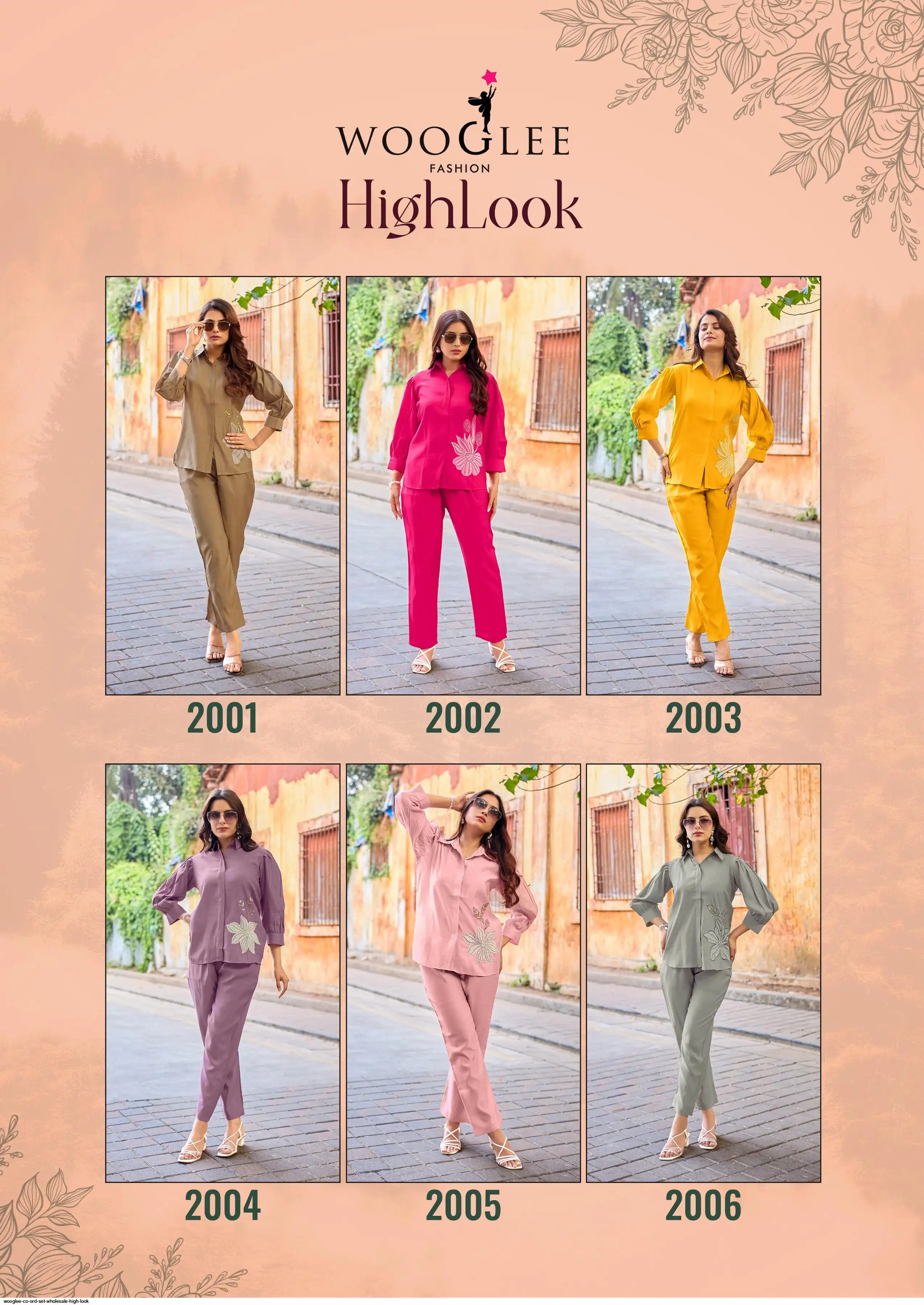 Wooglee Co Ord Set Wholesale High Look Viscose Cord Set