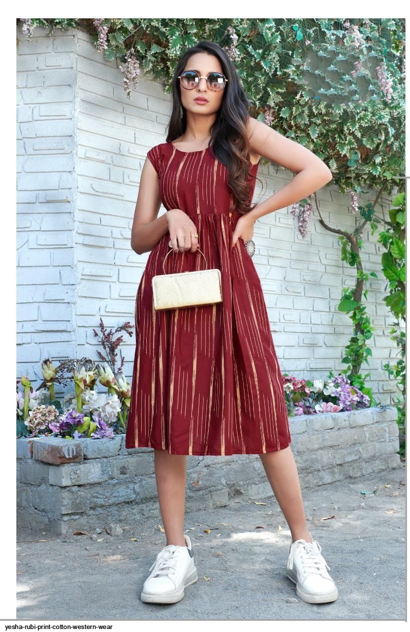 YESHA RUBI PRINT COTTON WESTERN WEAR