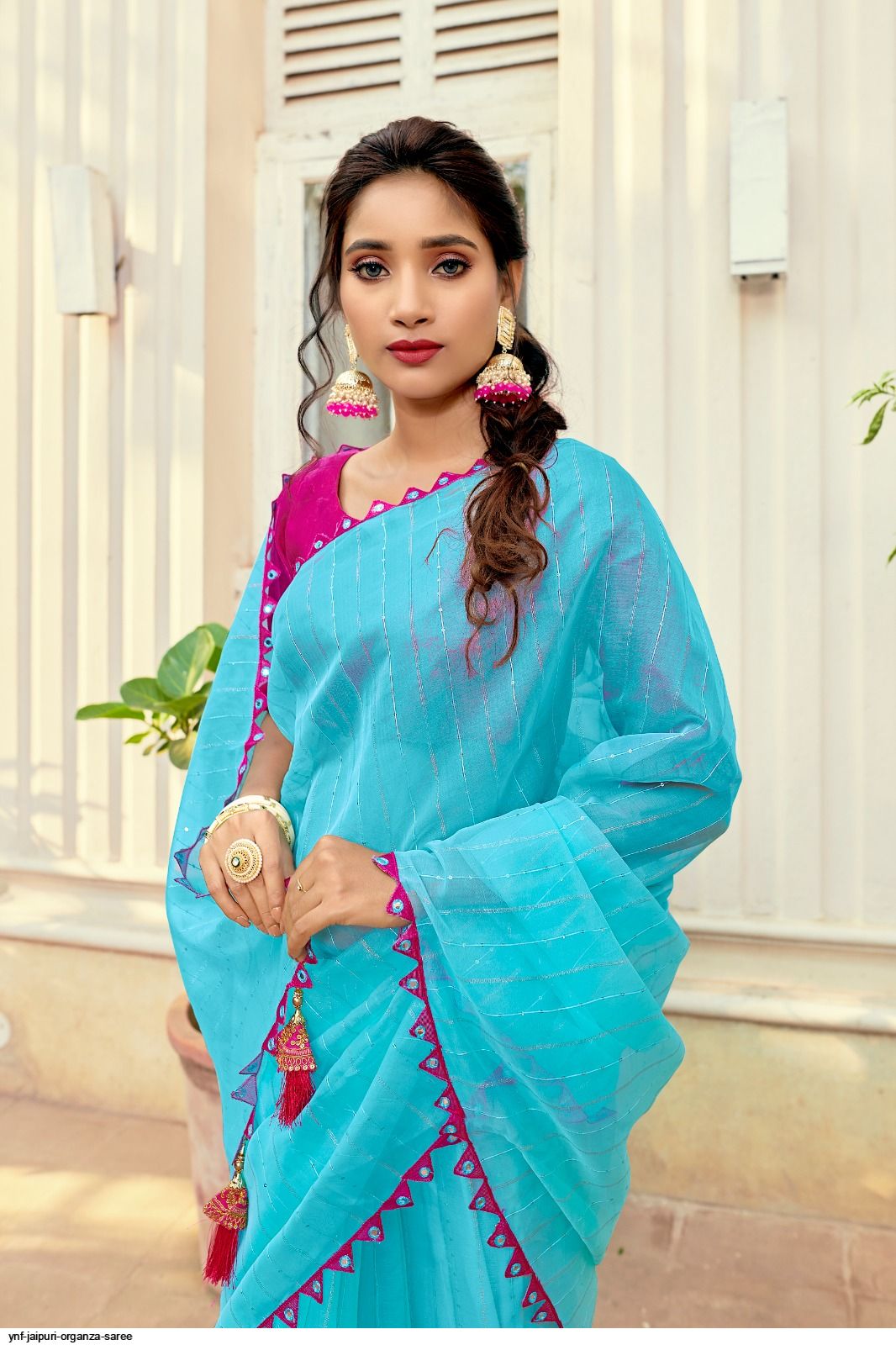 YNF JAIPURI ORGANZA SAREE