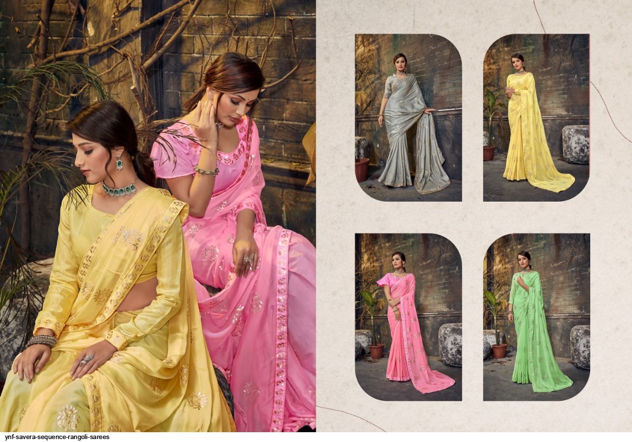 YNF SAVERA SEQUENCE RANGOLI sarees