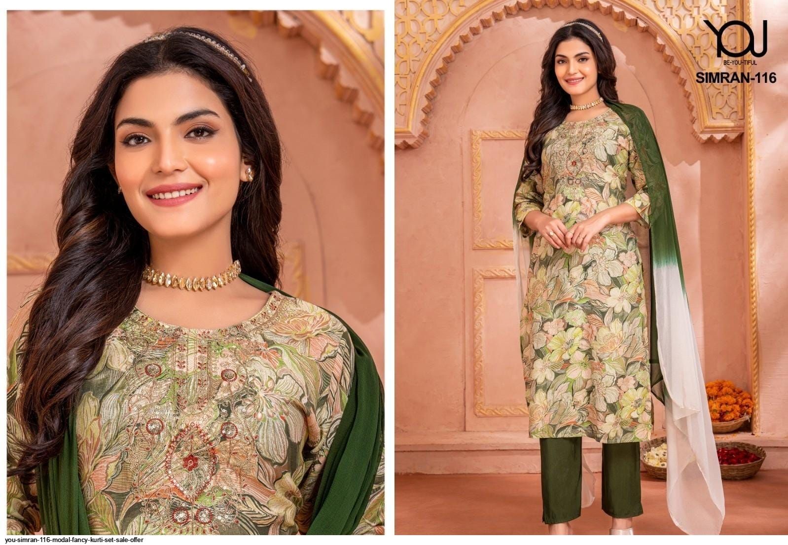 YOU SIMRAN 116 MODAL FANCY KURTI SET SALE OFFER