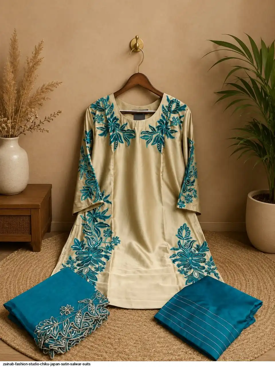 ZAINAB FASHION STUDIO CHIKU JAPAN SATIN SALWAR SUITS 2