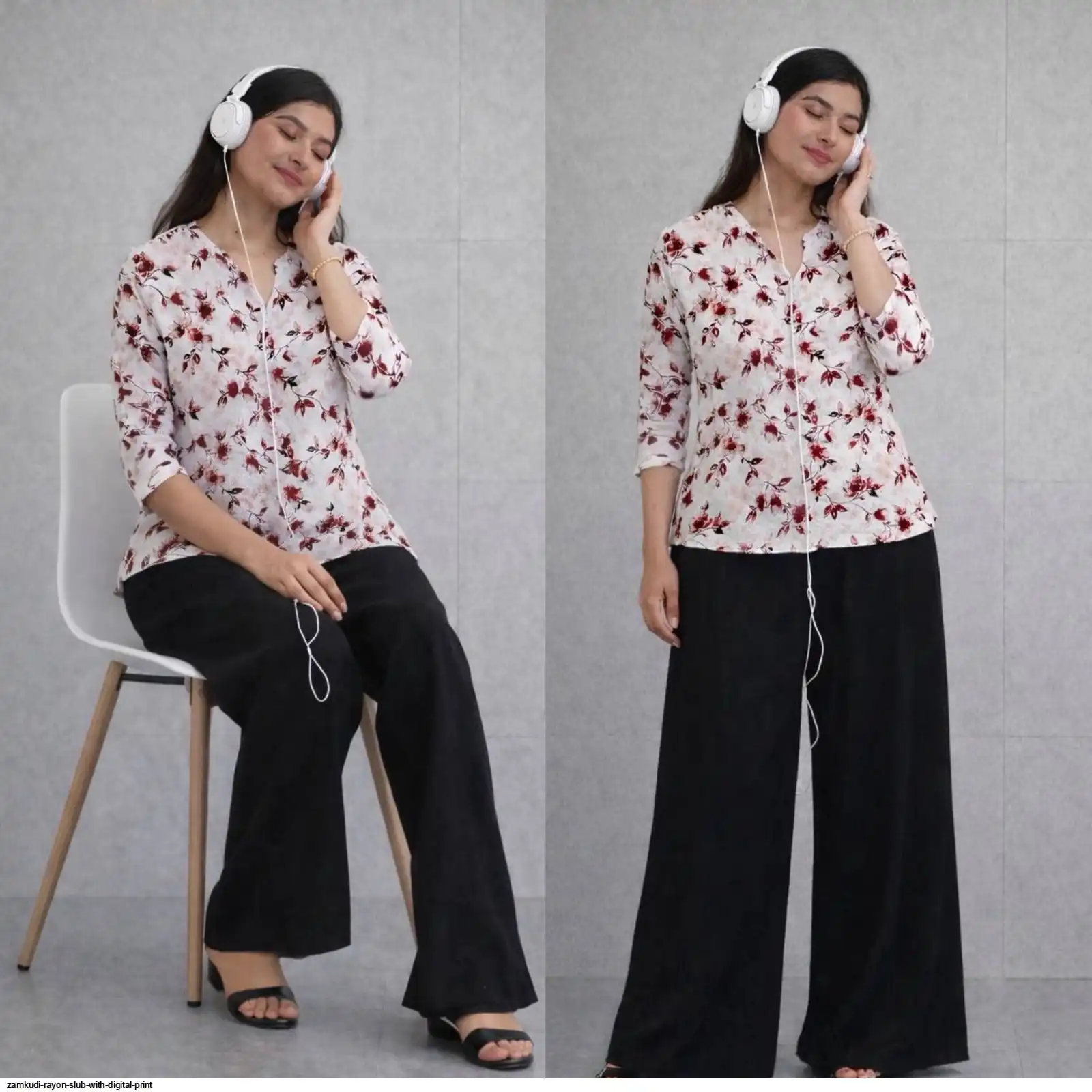 ZAMKUDI RAYON SLUB WITH DIGITAL PRINT 2