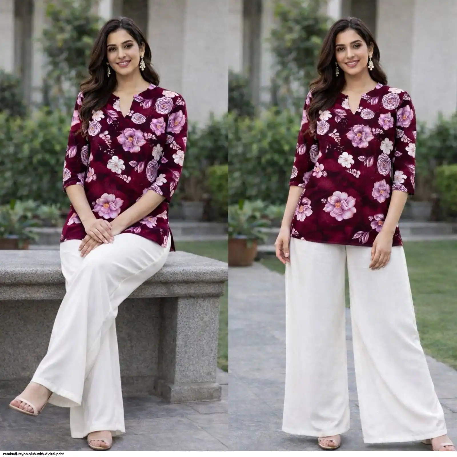 ZAMKUDI RAYON SLUB WITH DIGITAL PRINT 4