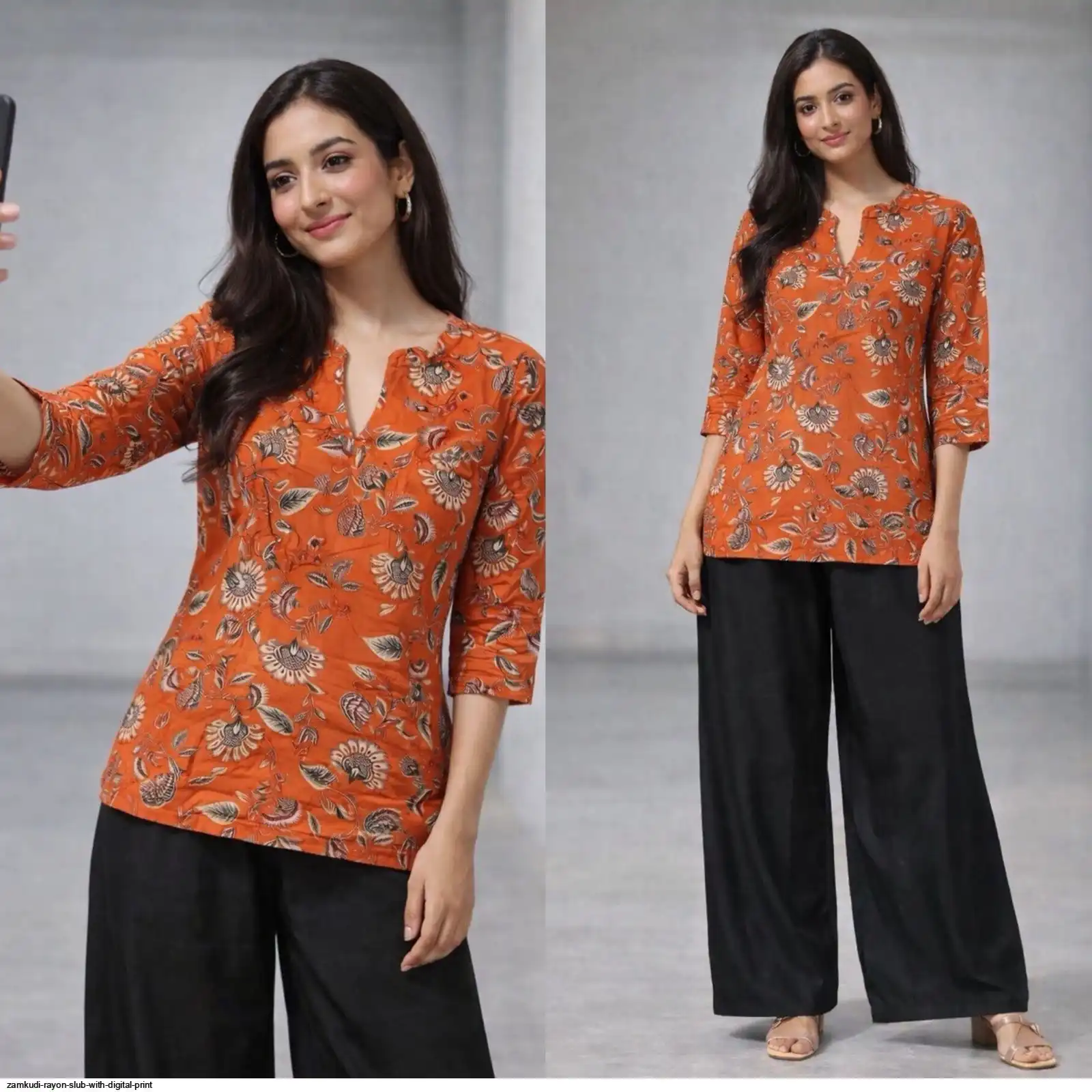 ZAMKUDI RAYON SLUB WITH DIGITAL PRINT 6
