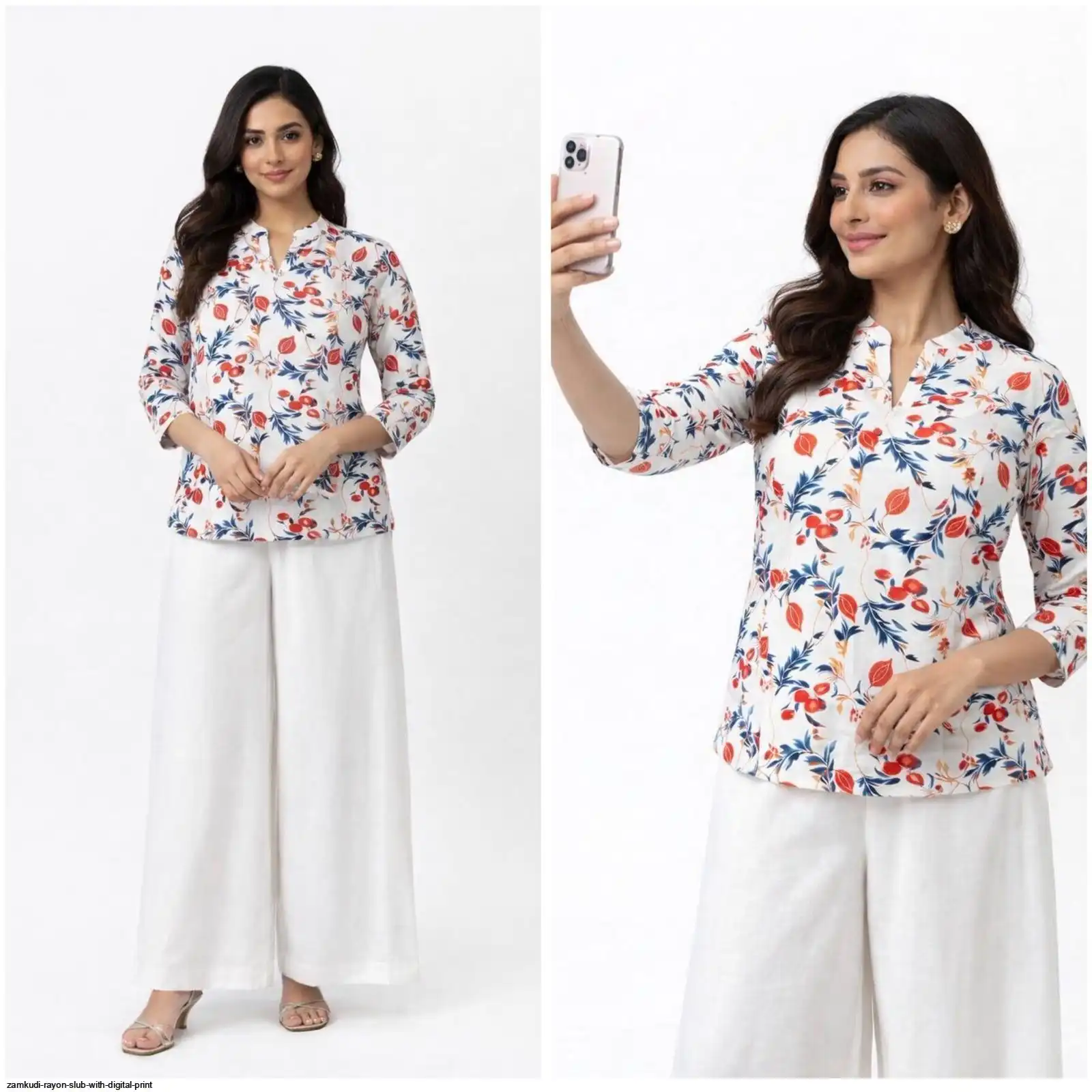 ZAMKUDI RAYON SLUB WITH DIGITAL PRINT 5