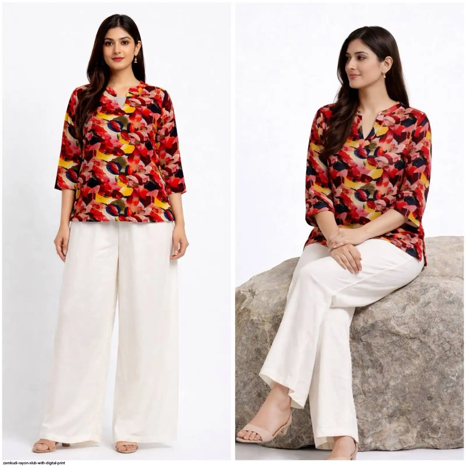 ZAMKUDI RAYON SLUB WITH DIGITAL PRINT 10