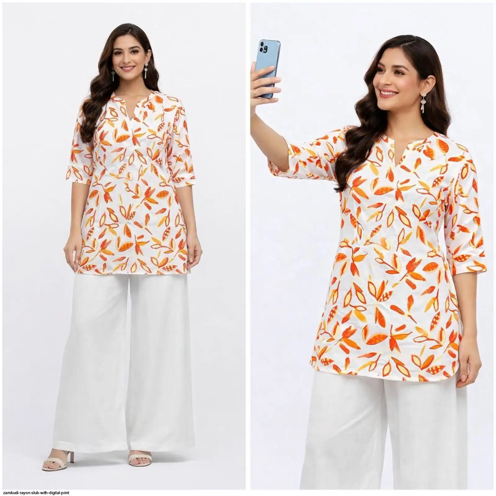 ZAMKUDI RAYON SLUB WITH DIGITAL PRINT 12