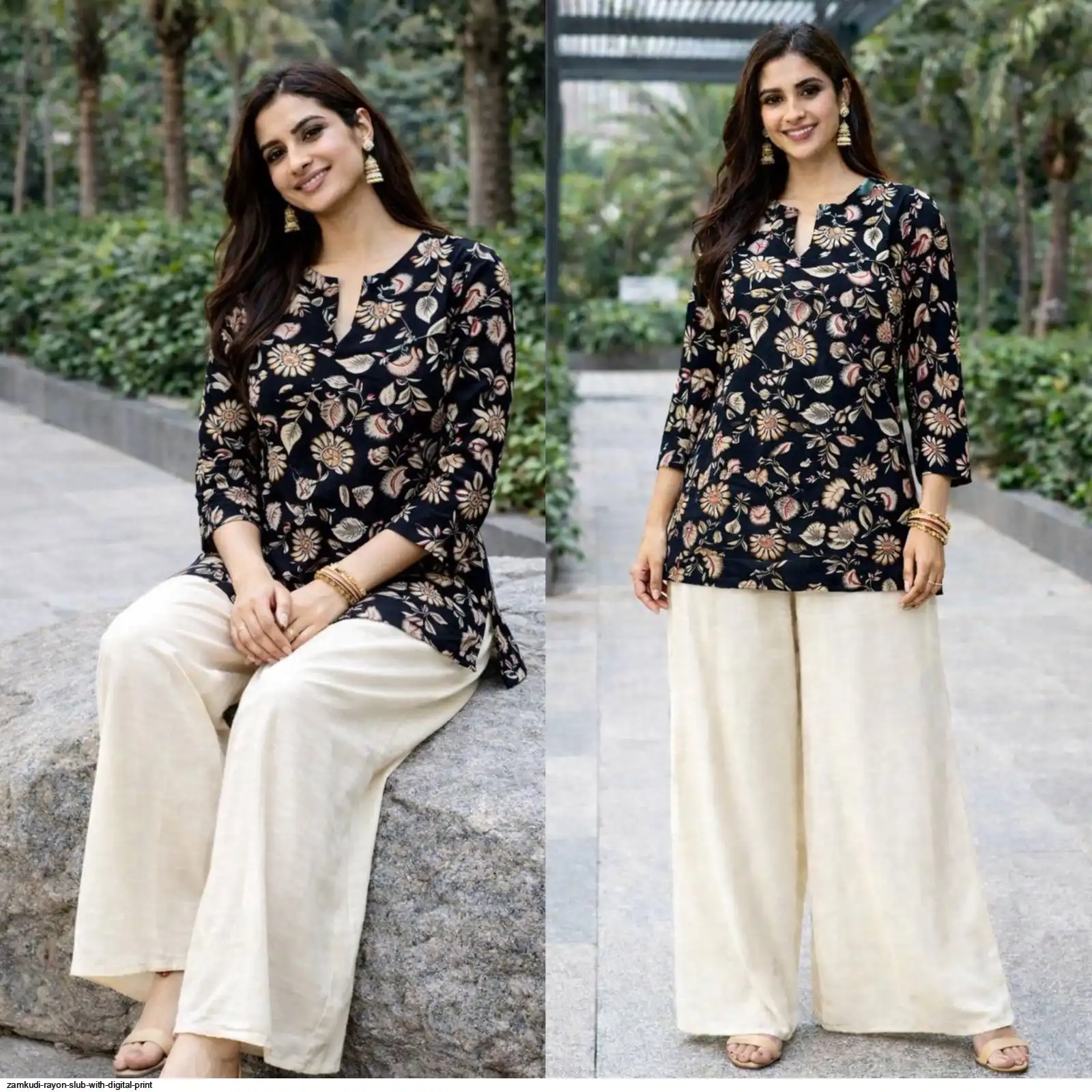 ZAMKUDI RAYON SLUB WITH DIGITAL PRINT 11
