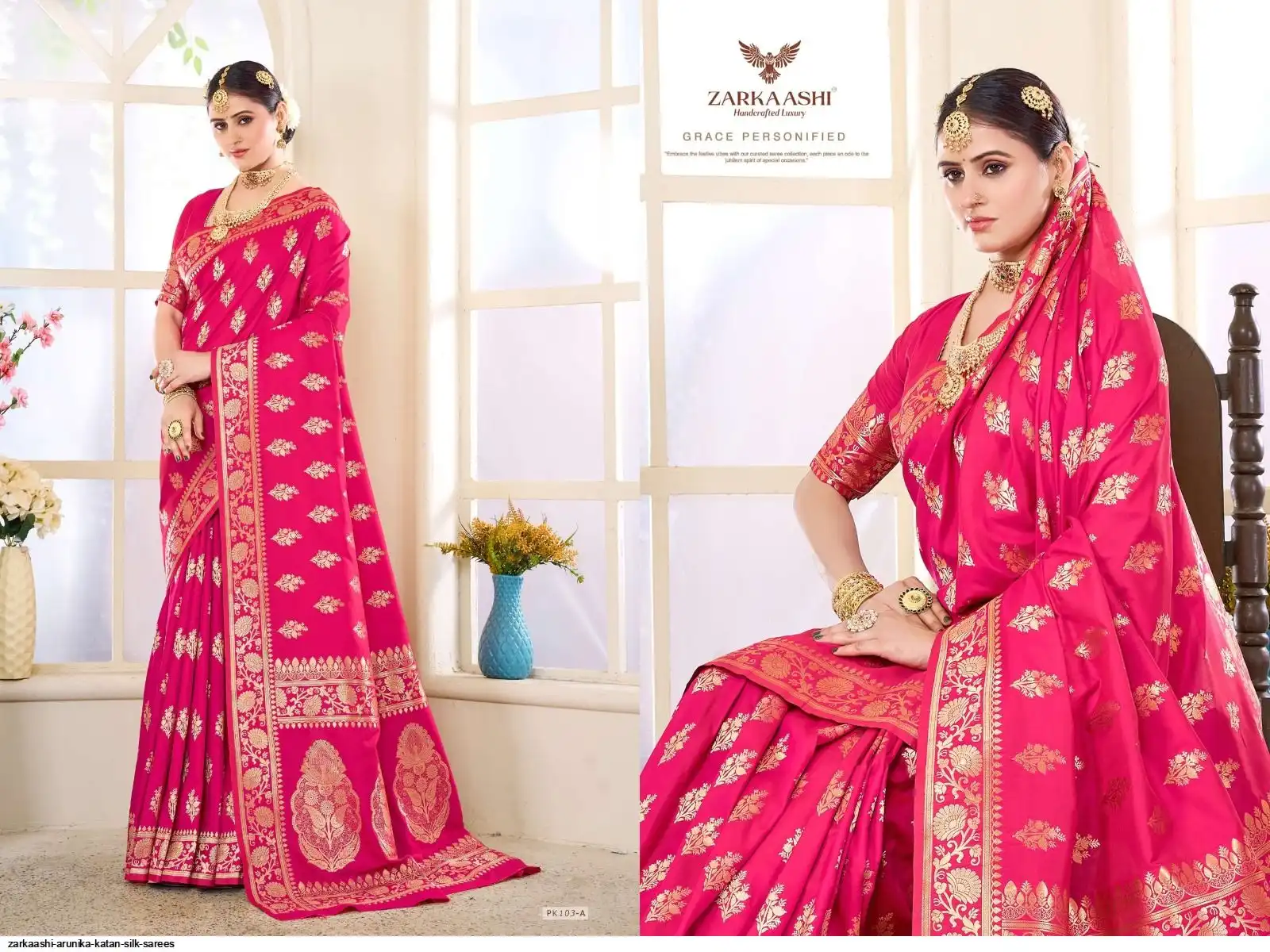 ZARKAASHI ARUNIKA KATAN SILK SAREES A