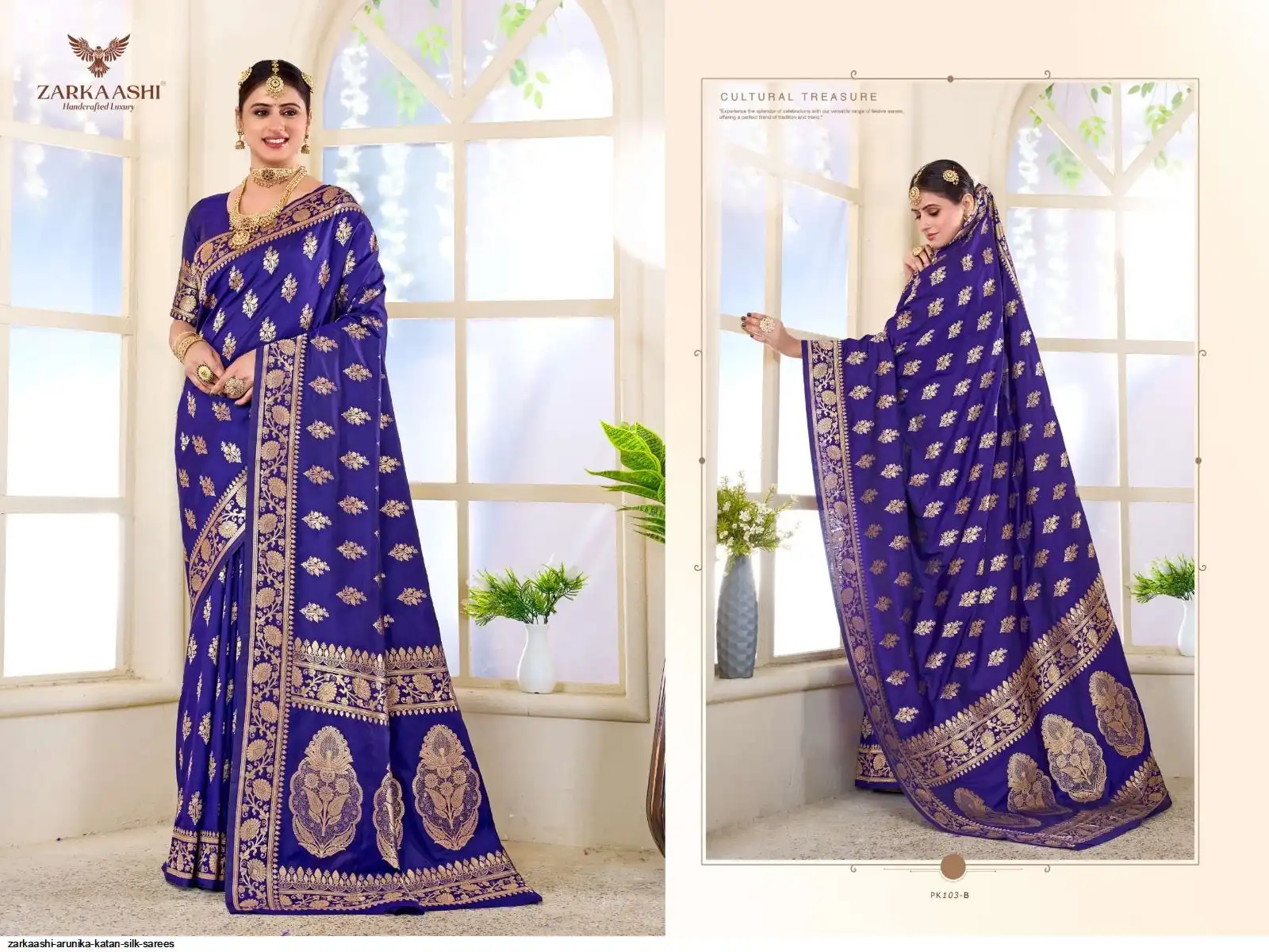 ZARKAASHI ARUNIKA KATAN SILK SAREES B