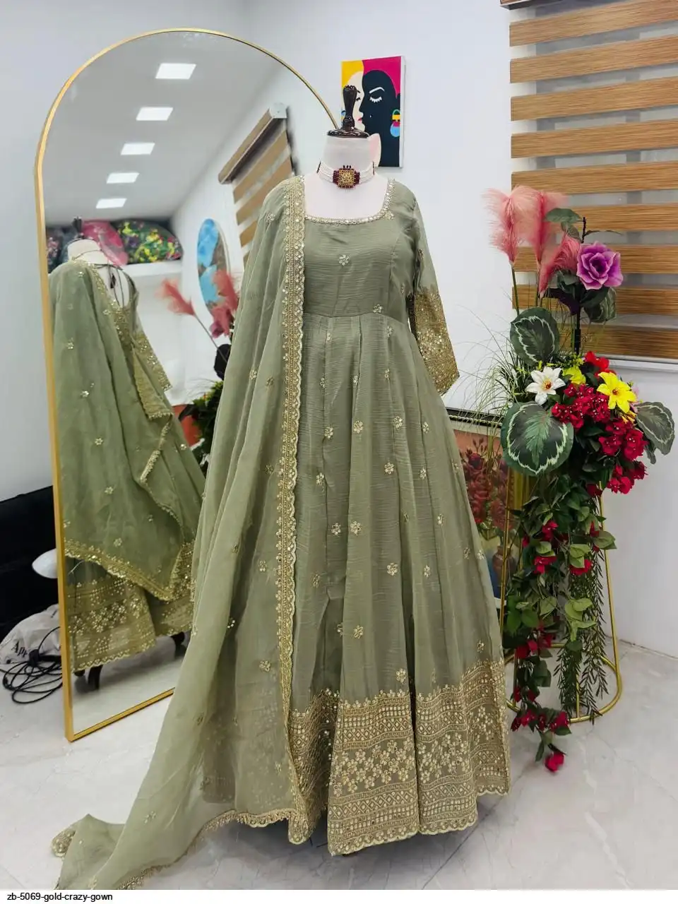 ZB 5069 GOLD CRAZY GOWN 1